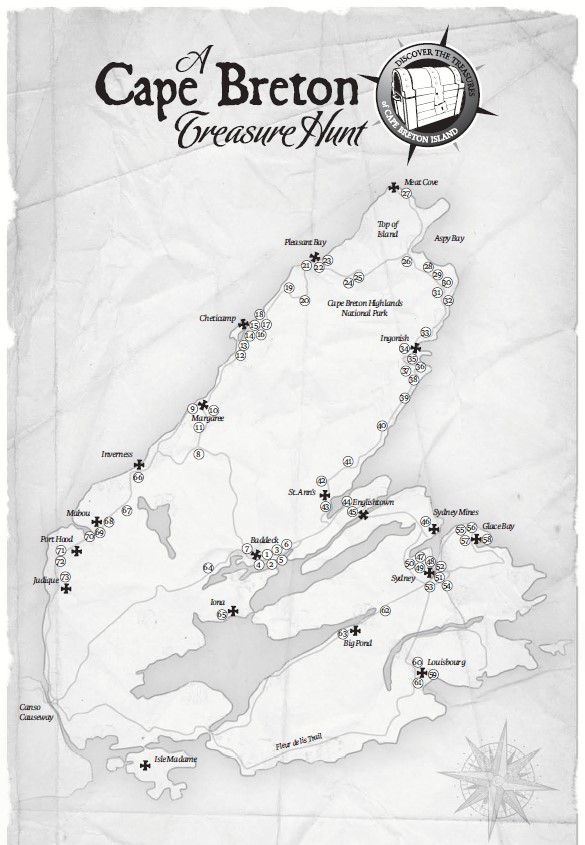 Treasure Hunt map of Cape Breton